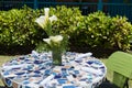 Party decoration; Reception room, tables decorated for the celebration of events Royalty Free Stock Photo