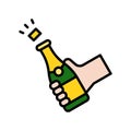 Party drinks vector, Summer party related filled icon