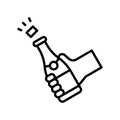 Party drinks vector, Summer party related line icon