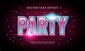 Party editable text effect with night event theme