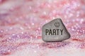 Party engrave on stone Royalty Free Stock Photo