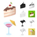 Party, entertainment cartoon,black,flat,monochrome,outline icons in set collection for design. Celebration and treat Royalty Free Stock Photo