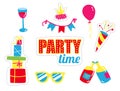 Party fashion stickers set, patch badges Royalty Free Stock Photo