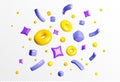 Party firecracker confetti 3d vector icon. Royalty Free Stock Photo