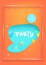 Party creative flyer. Vector illustration. Royalty Free Stock Photo