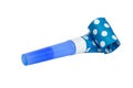 Party foil whistle festive noisemaker blowout isolated on the white