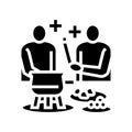 party fondue glyph icon vector illustration Royalty Free Stock Photo