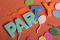 Party fun letters Royalty Free Stock Photo