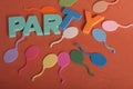 Party fun letters Royalty Free Stock Photo