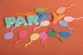 Party fun letters Royalty Free Stock Photo