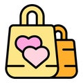 Party gift bags icon vector flat