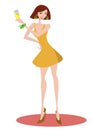 Party girl illustration vector