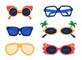 Party glasses. Funny sunglasses hippy groovy psychedelic retro style