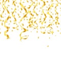 Party golden confetti streamers Royalty Free Stock Photo