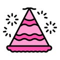 Party hat cap icon vector flat Royalty Free Stock Photo