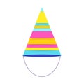 Party hat for happy bitrhday. Isolated object.