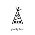 Party hat icon from Birthday and Party collection. Royalty Free Stock Photo