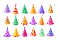 Party hat icon set Royalty Free Stock Photo