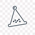 Party hat vector icon isolated on transparent background, linear Royalty Free Stock Photo