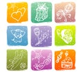 Party icons Royalty Free Stock Photo