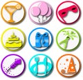 Party Icons Royalty Free Stock Photo