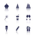 Party Icons of Holiday and Birthday Objects