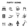 Party icons Royalty Free Stock Photo