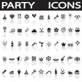 Party icons Royalty Free Stock Photo