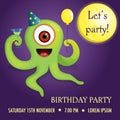 Party invitation with alien