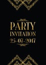 Party invitation art deco