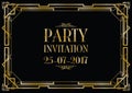 Party invitation art deco