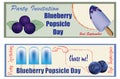 Party invitation Blueberry Popsicle