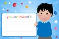 Party invitation card - boy