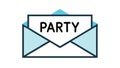 Party Invitation Envelope Celebration Vector, vector design Generative AI Royalty Free Stock Photo