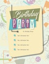 Birthday Party Invitation Pizza Bowling Retro