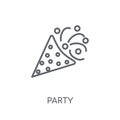 Party linear icon. Modern outline Party logo concept on white ba