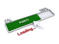 Party Loading on white Royalty Free Stock Photo