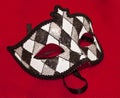 Party mask on a red background