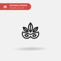 Party Mask Simple vector icon. Illustration symbol design template for web mobile UI element. Perfect color modern pictogram on Royalty Free Stock Photo
