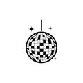 Party Mirror Disco Ball Flat Vector Icon
