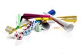 Party Noise Makers on white Royalty Free Stock Photo