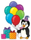 Party penguin topic image 1 Royalty Free Stock Photo