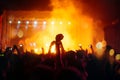 Party people attending a concert Royalty Free Stock Photo