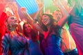 Party people dancing in disco or club Royalty Free Stock Photo