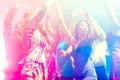 Party people dancing in disco or club Royalty Free Stock Photo