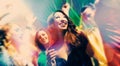 Party people dancing in disco or club Royalty Free Stock Photo