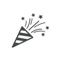 party popper icon. Vector illustration decorative design