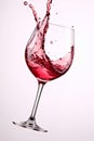 glass gradient wine liquid beverage red party drink closeup alcohol background. Generative AI.