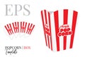 Popcorn Box Template Royalty Free Stock Photo