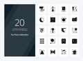 20 Party Solid Glyph icon for presentation Royalty Free Stock Photo